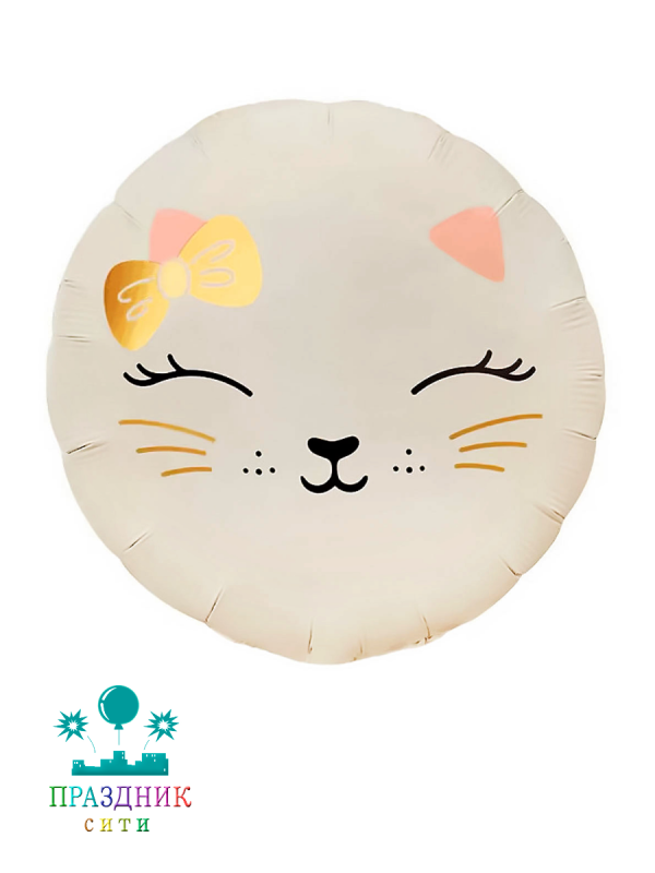 ШАР (Фольга) 18 in Кошечка с бантом