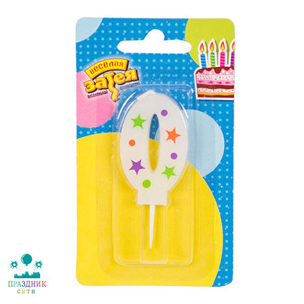 СВЕЧА-ЦИФРА 0 Звезды 5см