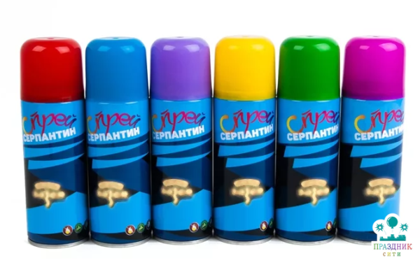 СПРЕЙ Ассорти серпантин 250мл