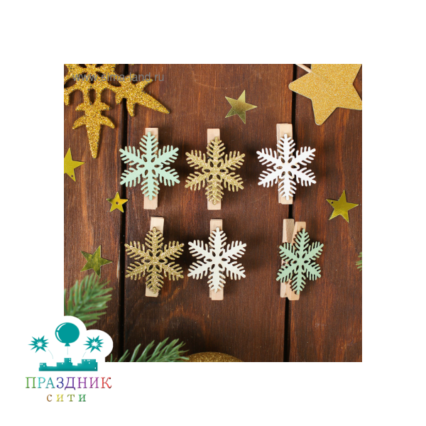 НАБОР ПРИЩЕПОК "Волшебные снежинки"