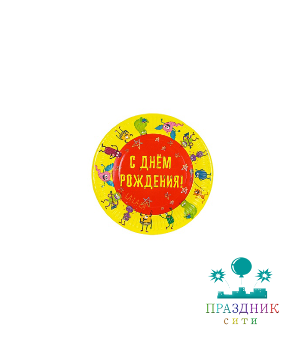 ТАРЕЛКА С ДР Монстрики 17см 6шт