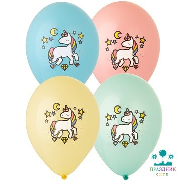 ШАР с рисунком 12" Единорог