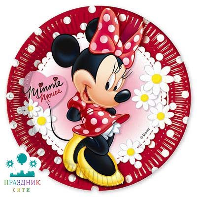 ТАРЕЛКА Минни Ромашки 23см 8шт