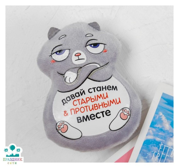 ИГРУШКА магнит Давай станем старыми и противными вместе, мягкая
