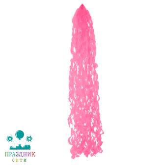 ГИРЛЯНДА Хвост для шара тассел спираль розовый 95 см