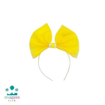ОБОДОК Бант фатин желтый