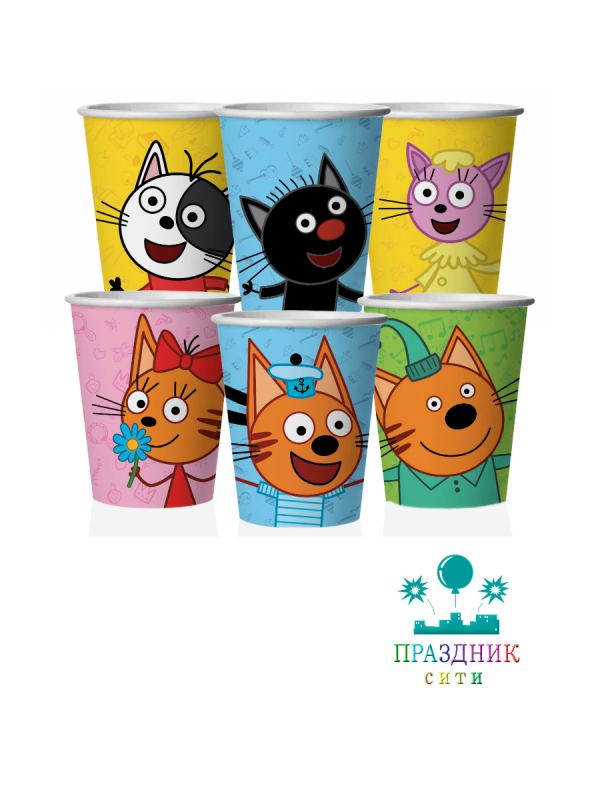 СТАКАН Три Кота, Играем вместе 6шт