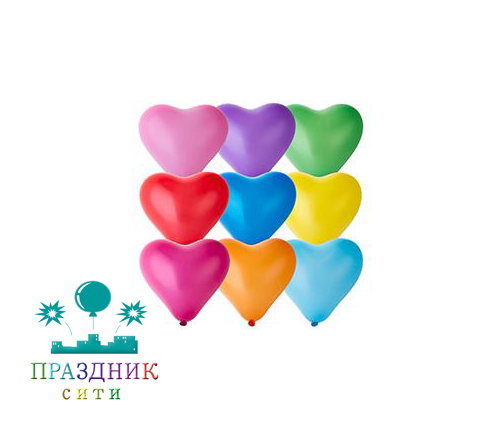 ШАР (латекс) Сердце 5" Пастель Ассорти