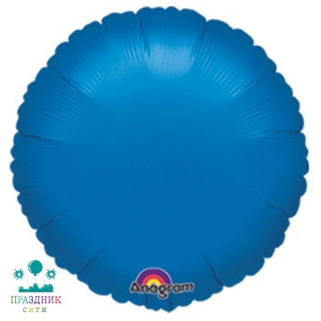 ШАР (Фольга) А Б/РИС КРУГ 18 in Металлик Blue