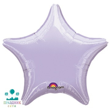 ШАР (Фольга) А Б/РИС ЗВЕЗДА 19 in Пастель Lilac