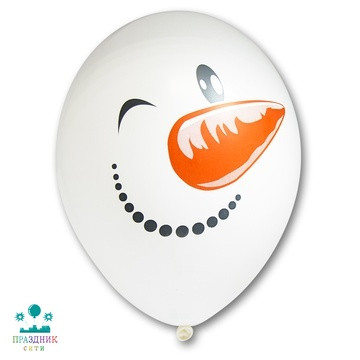 ШАР с рисунком 14" Снеговик