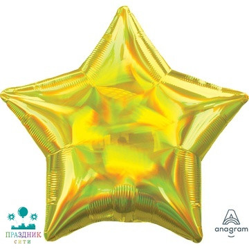 ШАР (Фольга) А Б/РИС БЛЕСК ЗВЕЗДА 19 in Переливы Yellow