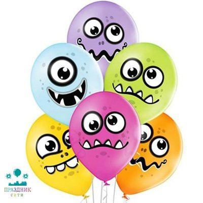 ШАР с рисунком 14" Забавные монстрики