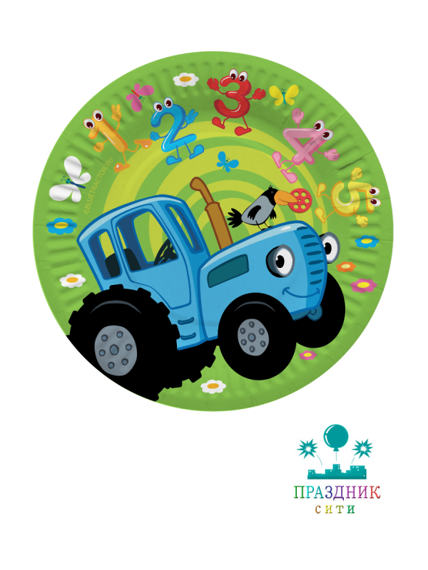ТАРЕЛКА Синий трактор 17см 6шт