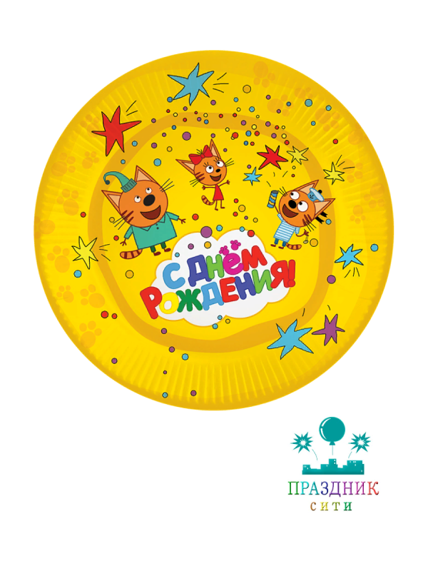 ТАРЕЛКА Три кота 18см 6шт