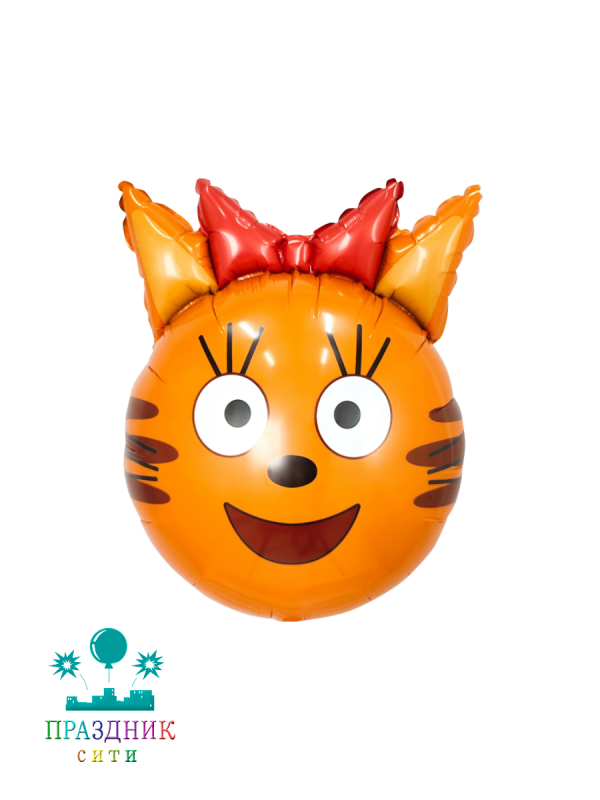 ШАР (Фольга) ФИГУРА 60 in Три Кота Голова Карамелька