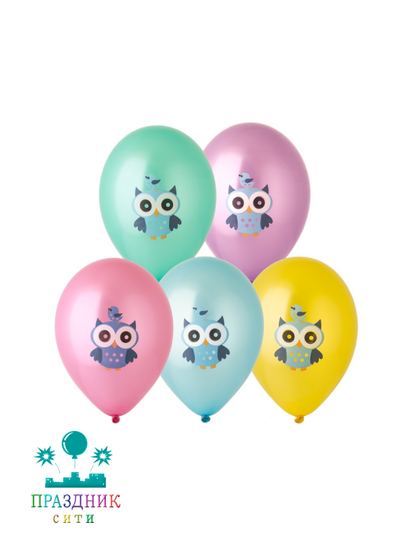 ШАР с рисунком 14" Совушка