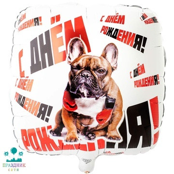 ШАР (Фольга) К 18 in  РУС ДР Боксёр