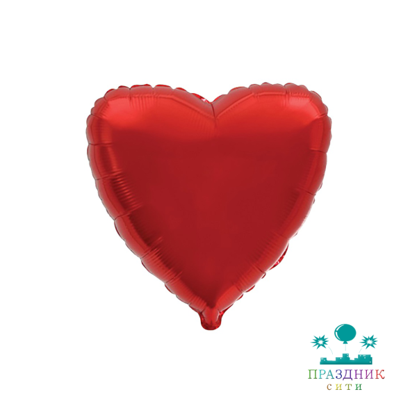 ШАР (Фольга) Ф Б/РИС СЕРДЦЕ Металлик Red
