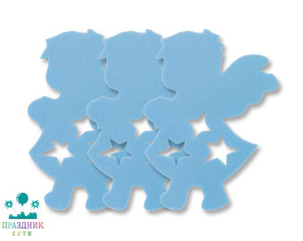 ФИГУРА мягкая Ангел голубой 15см 5шт