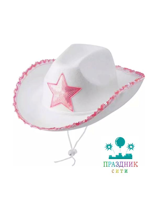 ШЛЯПА фетр Кантри Гламур с розовой звездой