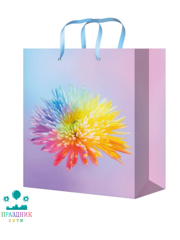 ПАКЕТ Разноцветный цветочек 26,4x32,7x8 см