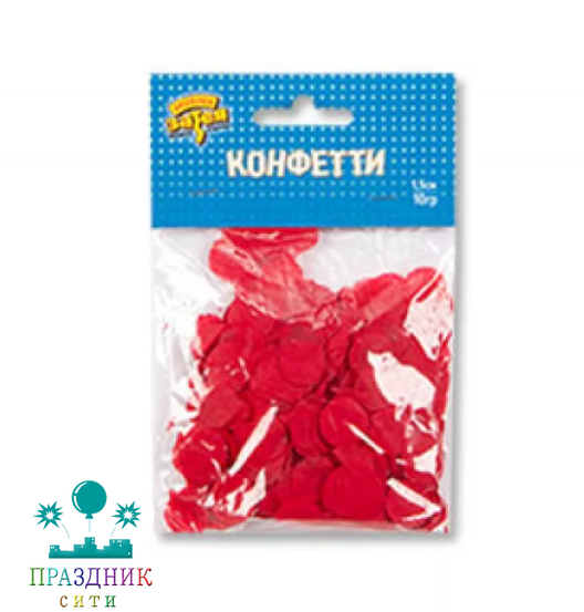КОНФЕТТИ Круги тишью Красные 1,5см 10гр