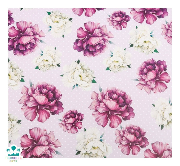 БУМАГА Пионы, глянцевая, 50 × 70 см