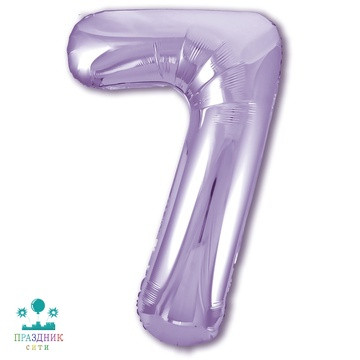 ШАР (Фольга) Р ЦИФРА 7 65 in Пастель Lavender
