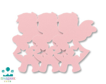 ФИГУРА мягкая Ангел розовый 15см 5шт