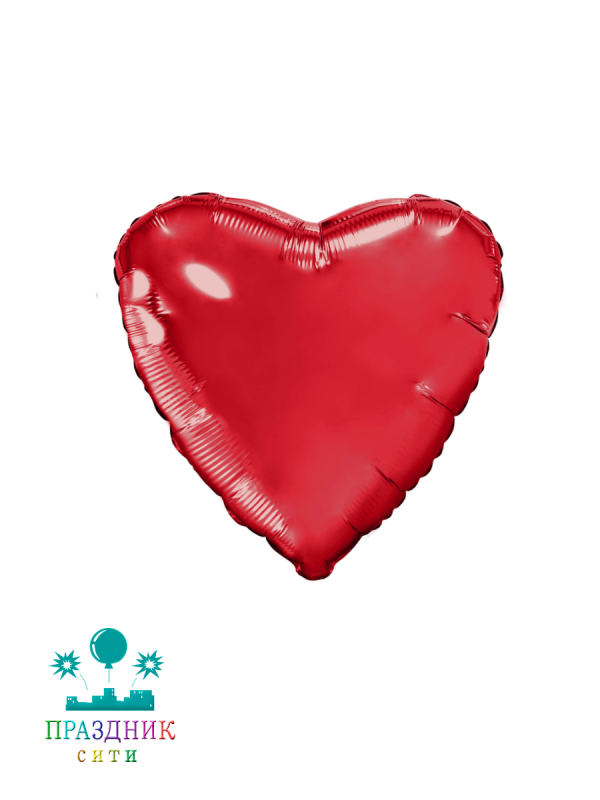 ШАР (Фольга) А Б/РИС СЕРДЦЕ 19 in Красный