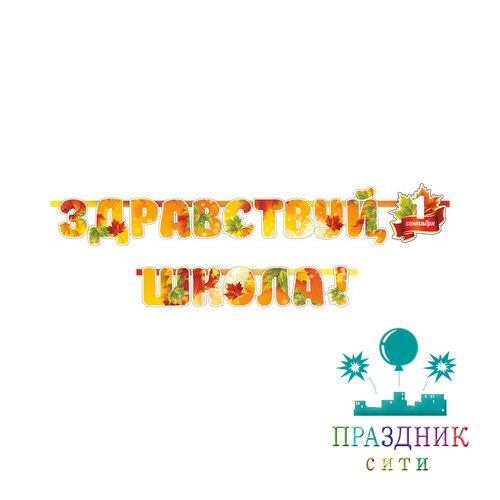 ГИРЛЯНДА ЗДРАВСТВУЙ ШКОЛА 240см