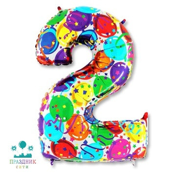 ШАР (Фольга) Г ЦИФРА 2 65 in Шары