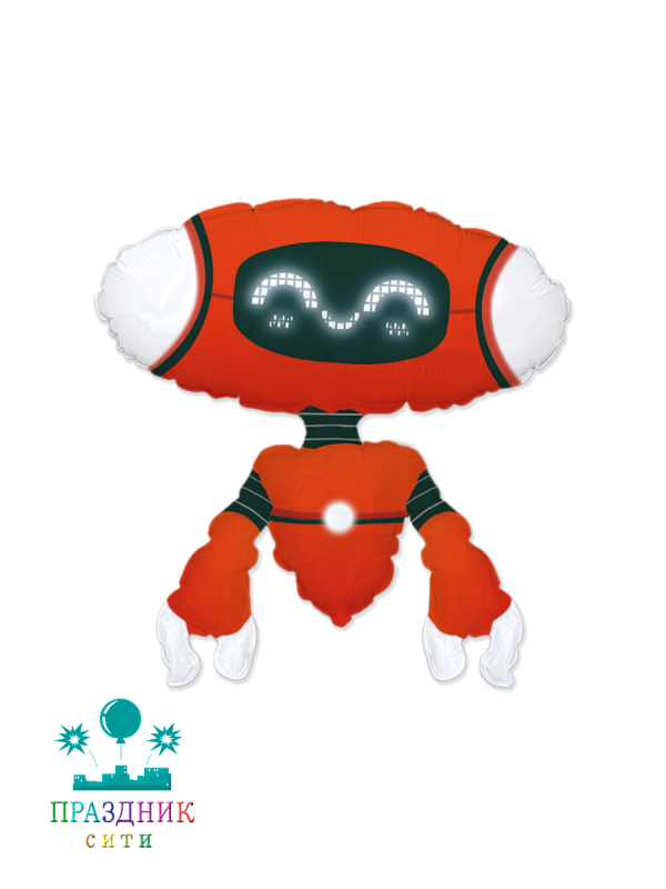 ШАР (Фольга) Мини ФИГУРА Робот красный