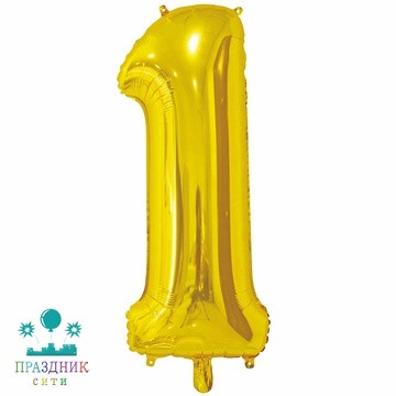 ШАР (Фольга) К ЦИФРА 1 40 in Gold