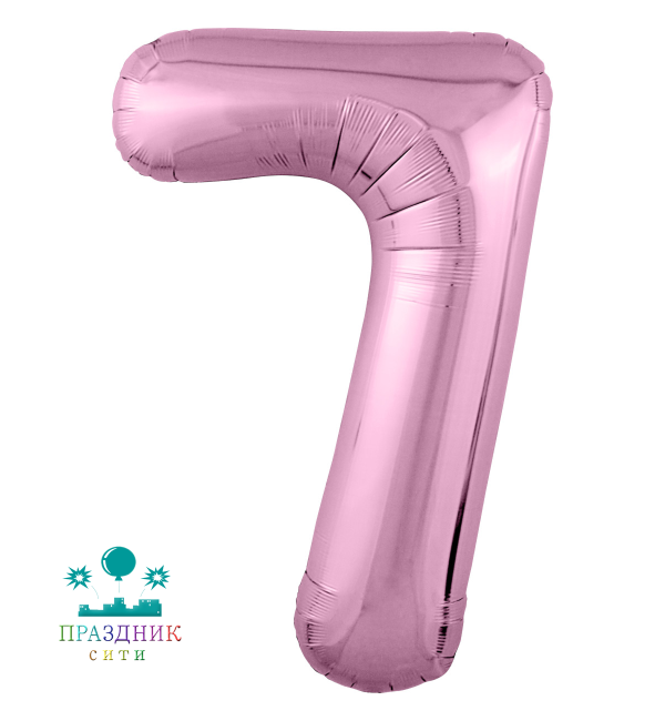 ШАР (Фольга) А ЦИФРА 7 65 in Фламинго
