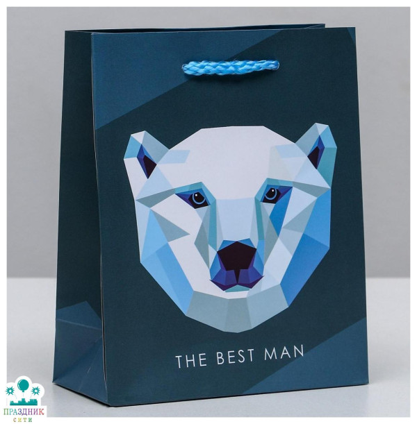 ПАКЕТ The best man, ламинированный вертикальный , S 12 × 15 × 5.5 см