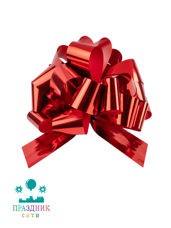 БАНТ ШАР 36см Металлик, Красный