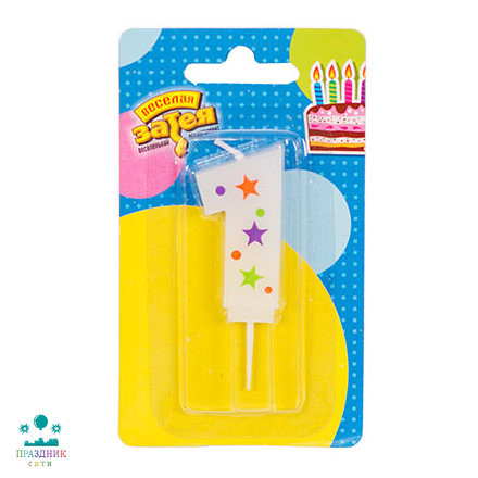 СВЕЧА-ЦИФРА 1 Звезды 5см