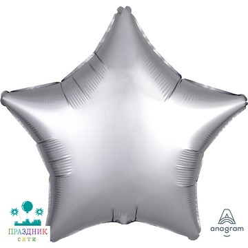 ШАР (Фольга) А Б/РИС ЗВЕЗДА 19 in Сатин Platinum