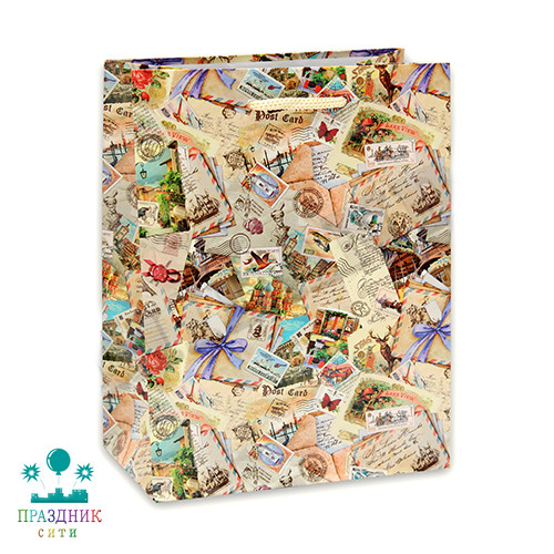 ПАКЕТ Открытки, с глянц. ламинацией 18х23х10см