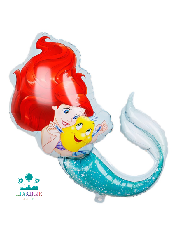 ШАР (Фольга) ФИГУРА 45 in Русалочка Ариэль и Флаундер
