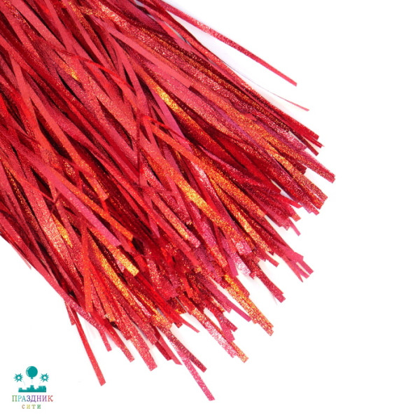 ДОЖДИК с тиснением красный 0,2х1,5 м