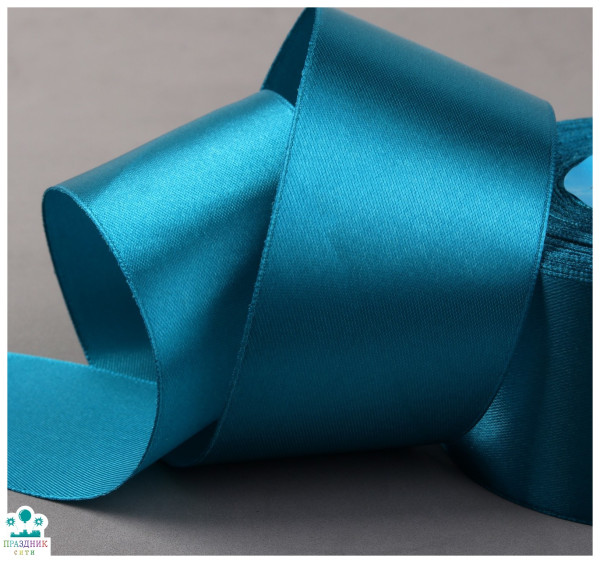 ЛЕНТА атлас 5,0 см ярко-голубая