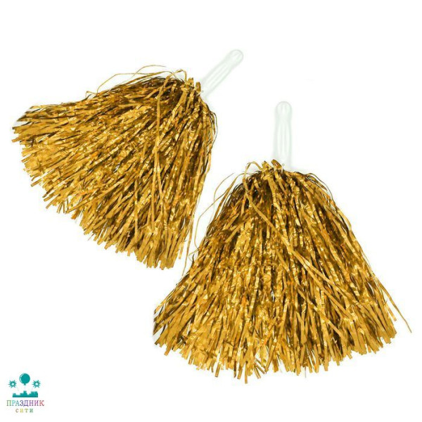 ПОМПОН болельщика золото фольга 30 СМ