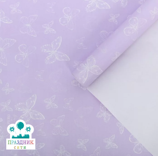 БУМАГА Бабочки, глянцевая, 68см, в рулоне