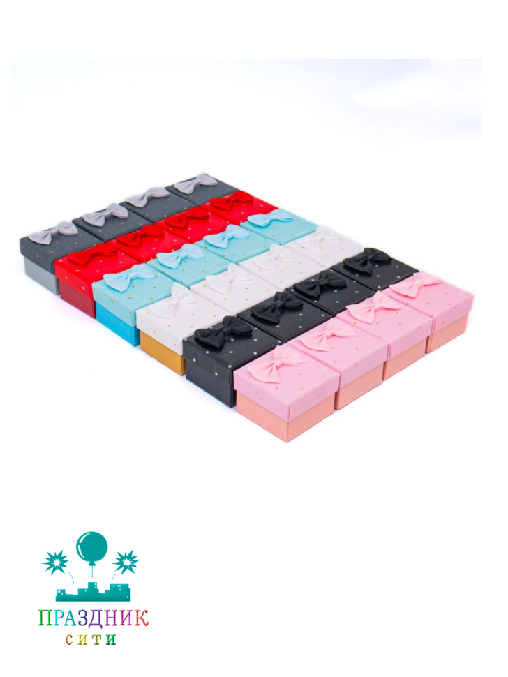 КОРОБКА квадрат Точечка, ассорти 5х5х3,5см