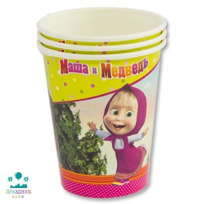 СТАКАН Маша и Медведь бум 6шт