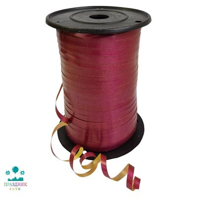 ЛЕНТА 5ммХ500м 2х ст клюква/желтый