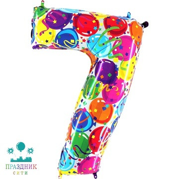 ШАР (Фольга) Г ЦИФРА 7 65 in Шары